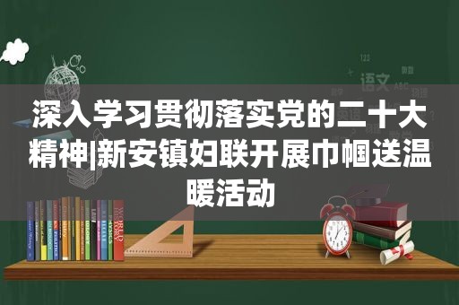 深入学习贯彻落实党的二十大精神|新安镇妇联开展巾帼送温暖活动