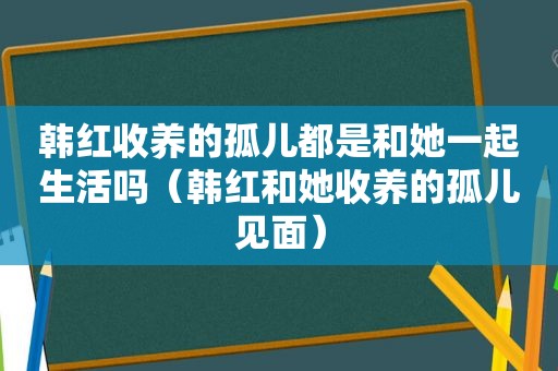 韩红收养的孤儿都是和她一起生活吗（韩红和她收养的孤儿见面）