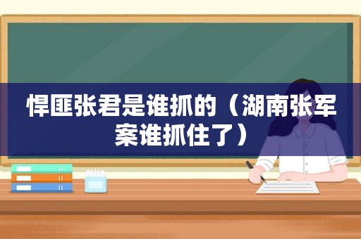 悍匪张君是谁抓的（湖南张军案谁抓住了）