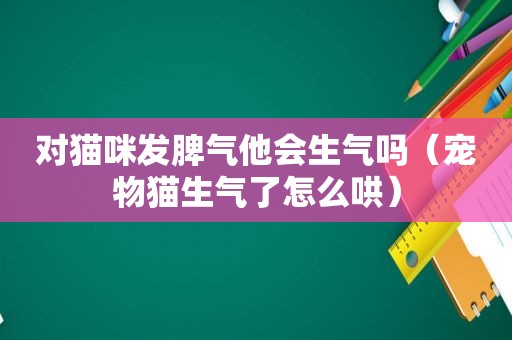 对猫咪发脾气他会生气吗（宠物猫生气了怎么哄）