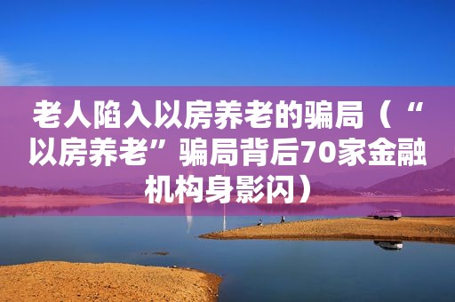 老人陷入以房养老的骗局（“以房养老”骗局背后70家金融机构身影闪）