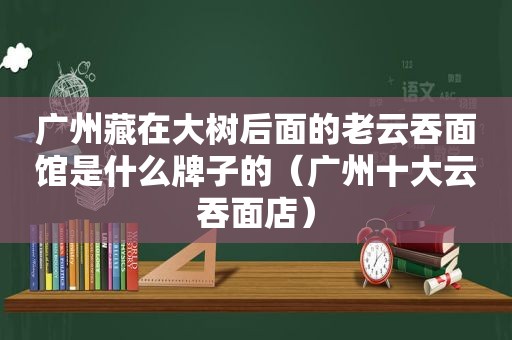 广州藏在大树后面的老云吞面馆是什么牌子的（广州十大云吞面店）