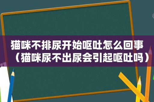 猫咪不排尿开始呕吐怎么回事（猫咪尿不出尿会引起呕吐吗）