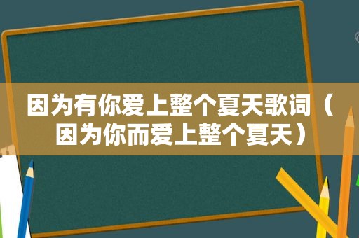 因为有你爱上整个夏天歌词（因为你而爱上整个夏天）