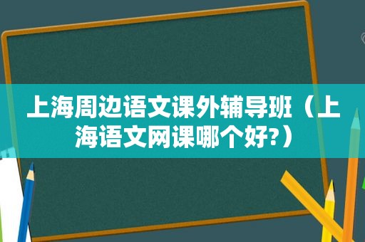 上海周边语文课外辅导班（上海语文网课哪个好?）