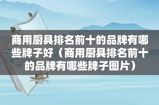 商用厨具排名前十的品牌有哪些牌子好（商用厨具排名前十的品牌有哪些牌子图片）