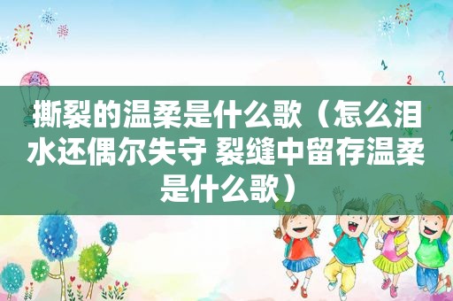 撕裂的温柔是什么歌（怎么泪水还偶尔失守 裂缝中留存温柔是什么歌）