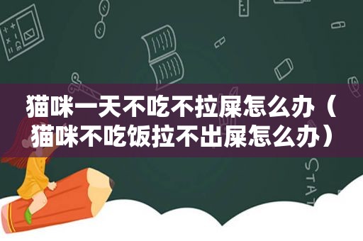 猫咪一天不吃不拉屎怎么办（猫咪不吃饭拉不出屎怎么办）