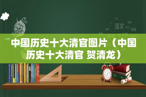 中国历史十大清官图片（中国历史十大清官 贺清龙）