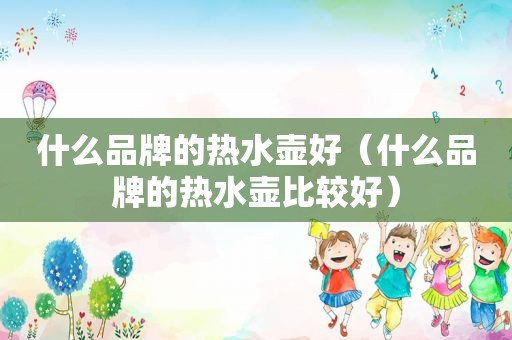 什么品牌的热水壶好（什么品牌的热水壶比较好）