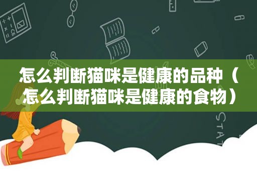 怎么判断猫咪是健康的品种（怎么判断猫咪是健康的食物）