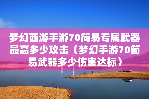 梦幻西游手游70简易专属武器最高多少攻击（梦幻手游70简易武器多少伤害达标）