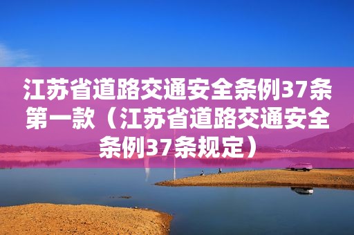 江苏省道路交通安全条例37条第一款（江苏省道路交通安全条例37条规定）