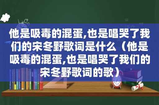 他是 *** 的 *** ,也是唱哭了我们的宋冬野歌词是什么（他是 *** 的 *** ,也是唱哭了我们的宋冬野歌词的歌）