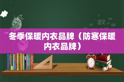 冬季保暖内衣品牌（防寒保暖内衣品牌）