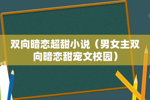 双向暗恋超甜小说（男女主双向暗恋甜宠文校园）