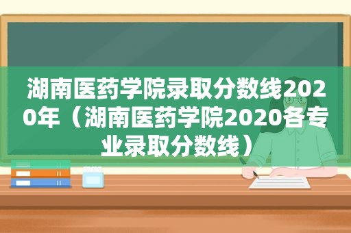 湖南医药学院录取分数线2020年（湖南医药学院2020各专业录取分数线）