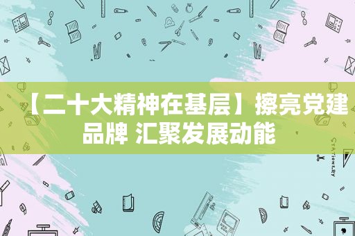 【二十大精神在基层】擦亮党建品牌 汇聚发展动能