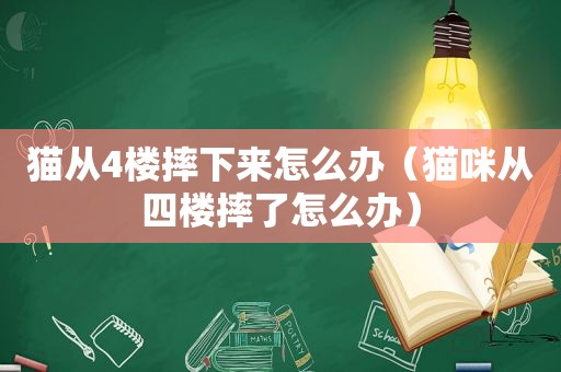 猫从4楼摔下来怎么办（猫咪从四楼摔了怎么办）