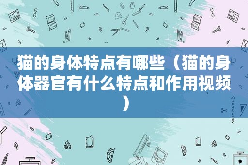 猫的身体特点有哪些（猫的身体器官有什么特点和作用视频）