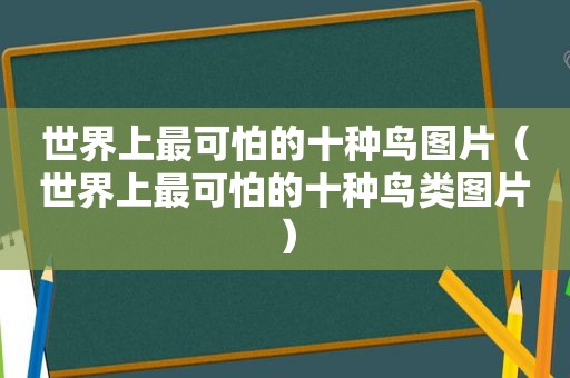 世界上最可怕的十种鸟图片（世界上最可怕的十种鸟类图片）