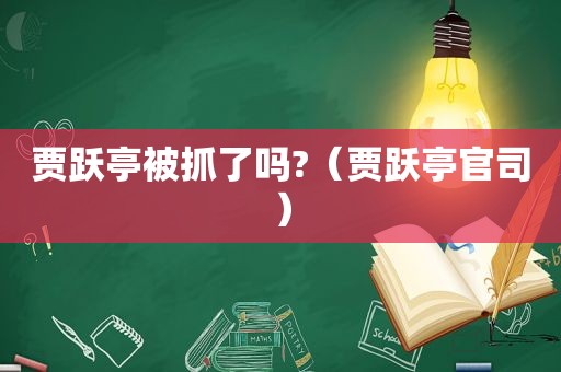 贾跃亭被抓了吗?（贾跃亭官司）