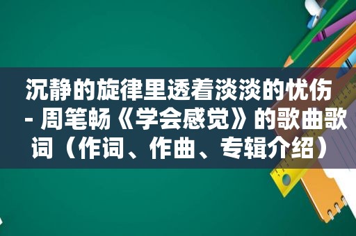 沉静的旋律里透着淡淡的忧伤－周笔畅《学会感觉》的歌曲歌词（作词、作曲、专辑介绍）