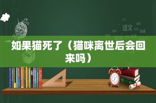 如果猫死了（猫咪离世后会回来吗）