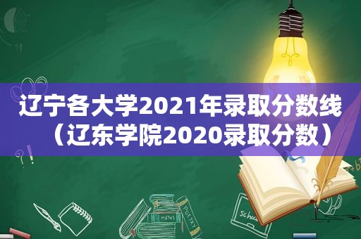 辽宁各大学2021年录取分数线（辽东学院2020录取分数）