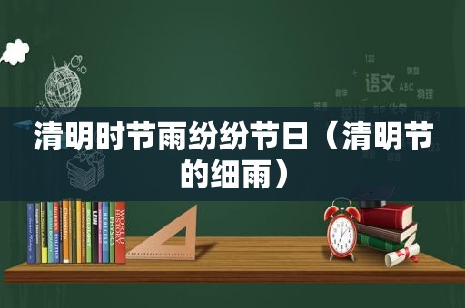 清明时节雨纷纷节日（清明节的细雨）