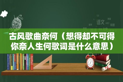 古风歌曲奈何（想得却不可得你奈人生何歌词是什么意思）