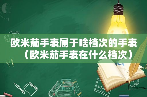 欧米茄手表属于啥档次的手表（欧米茄手表在什么档次）