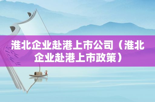 淮北企业赴港上市公司（淮北企业赴港上市政策）