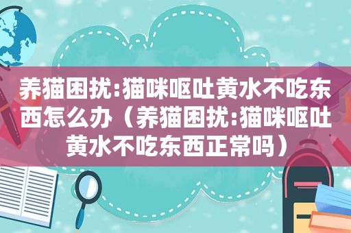 养猫困扰:猫咪呕吐黄水不吃东西怎么办（养猫困扰:猫咪呕吐黄水不吃东西正常吗）