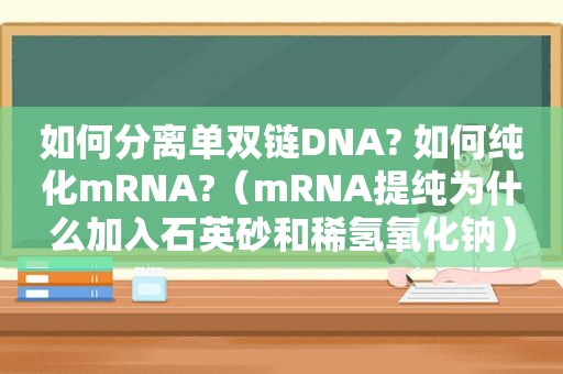 如何分离单双链DNA? 如何纯化mRNA?（mRNA提纯为什么加入石英砂和稀氢氧化钠）