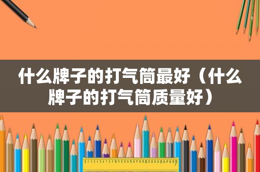 什么牌子的打气筒最好（什么牌子的打气筒质量好）