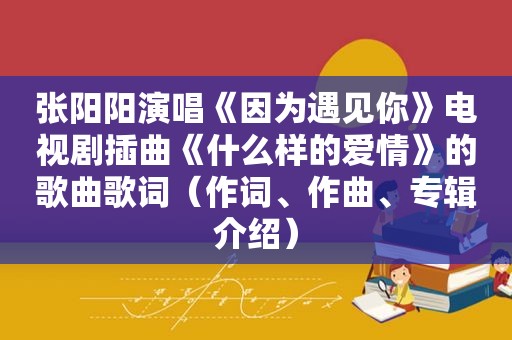 张阳阳演唱《因为遇见你》电视剧插曲《什么样的爱情》的歌曲歌词（作词、作曲、专辑介绍）