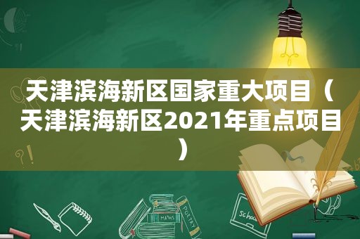 天津滨海新区国家重大项目（天津滨海新区2021年重点项目）