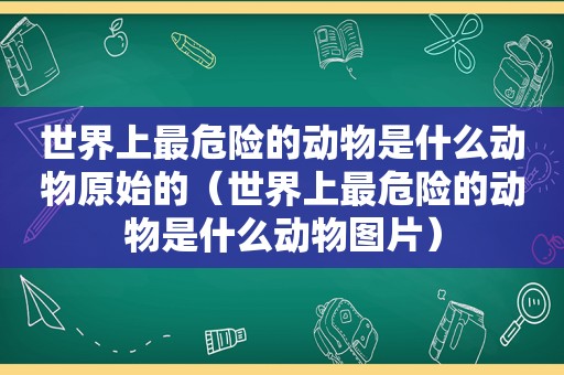 世界上最危险的动物是什么动物原始的（世界上最危险的动物是什么动物图片）