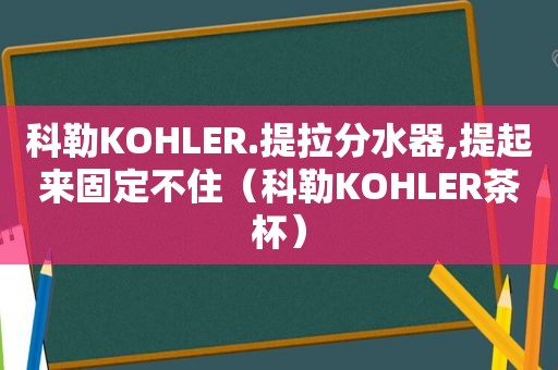 科勒KOHLER.提拉分水器,提起来固定不住（科勒KOHLER茶杯）