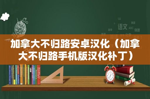 加拿大不归路安卓汉化（加拿大不归路手机版汉化补丁）