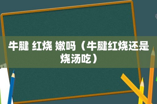 牛腱 红烧 嫩吗（牛腱红烧还是烧汤吃）