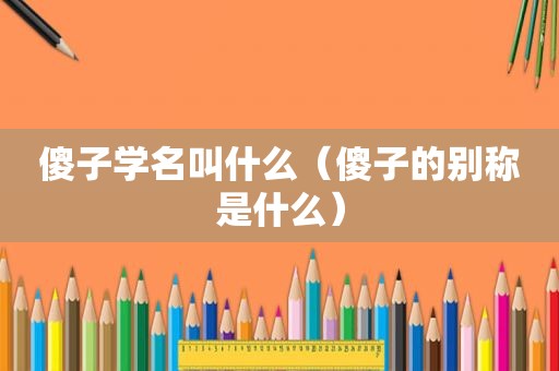 傻子学名叫什么（傻子的别称是什么）