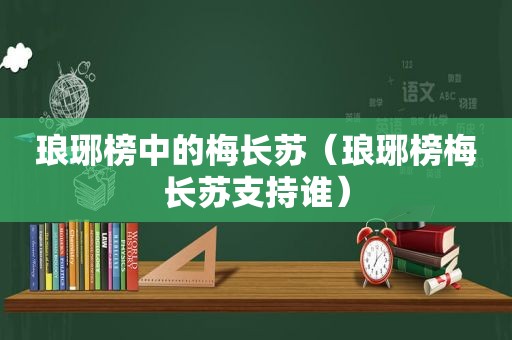 琅琊榜中的梅长苏（琅琊榜梅长苏支持谁）