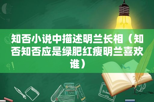 知否小说中描述明兰长相（知否知否应是绿肥红瘦明兰喜欢谁）