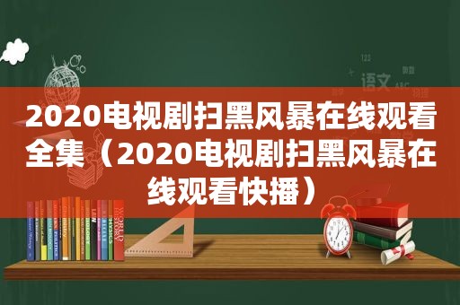 2020电视剧扫黑风暴在线观看全集（2020电视剧扫黑风暴在线观看快播）