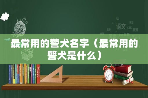 最常用的警犬名字（最常用的警犬是什么）