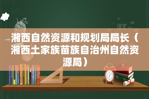 湘西自然资源和规划局局长（湘西土家族苗族自治州自然资源局）