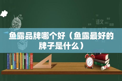 鱼露品牌哪个好（鱼露最好的牌子是什么）