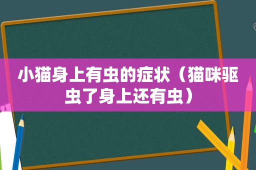 小猫身上有虫的症状（猫咪驱虫了身上还有虫）